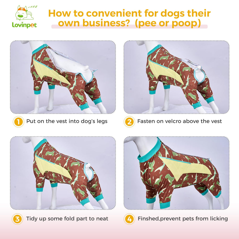 LovinPet recovery suit pattern makes recovery cute and reassuring.