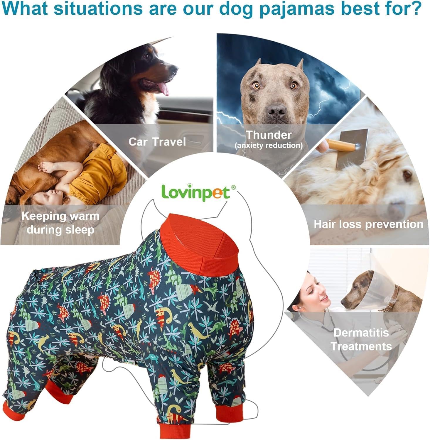 LovinPet easy-wear dog onesie for hassle-free dressing.