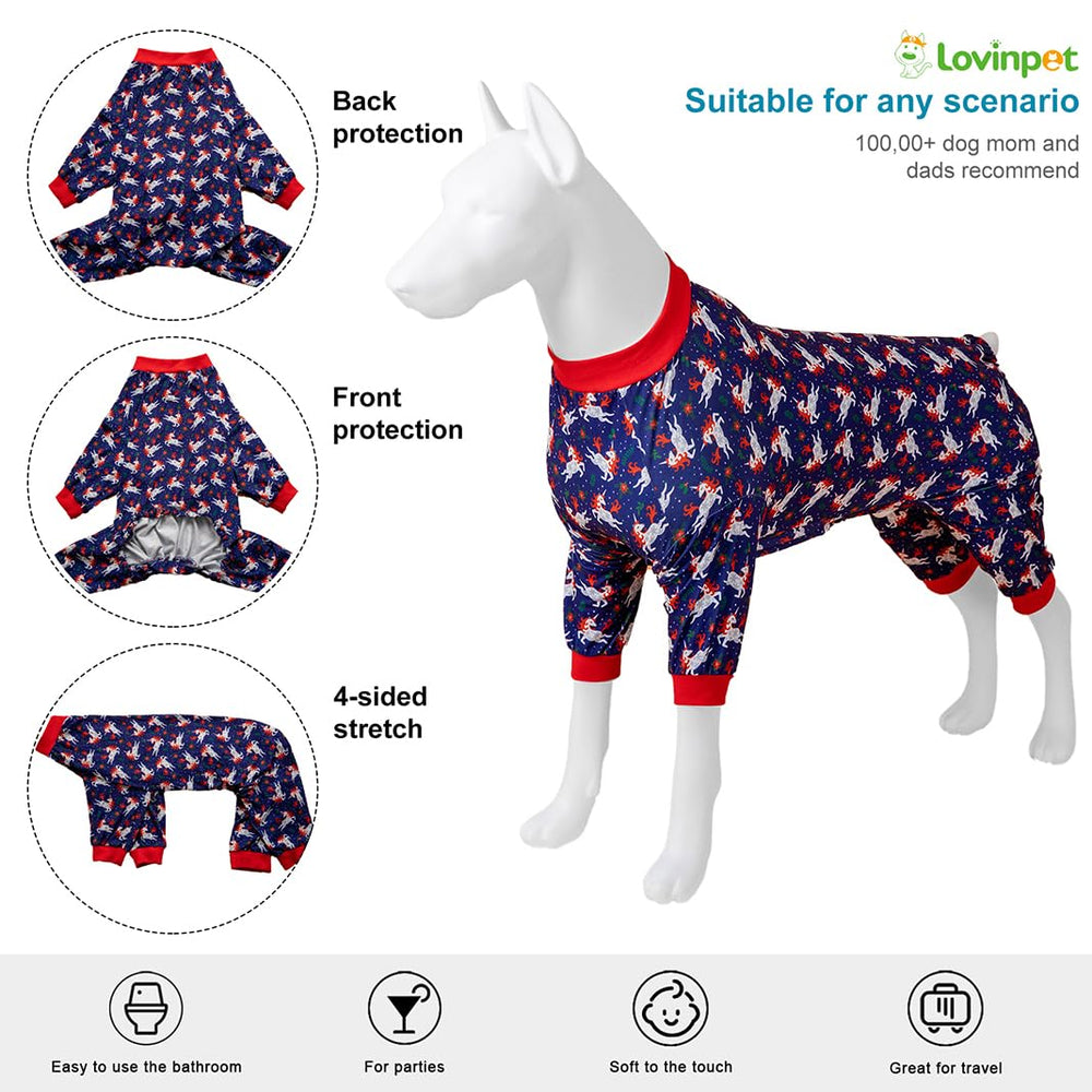 LovinPet easy-wear dog onesie—elastic, soft fabric for quick on/off