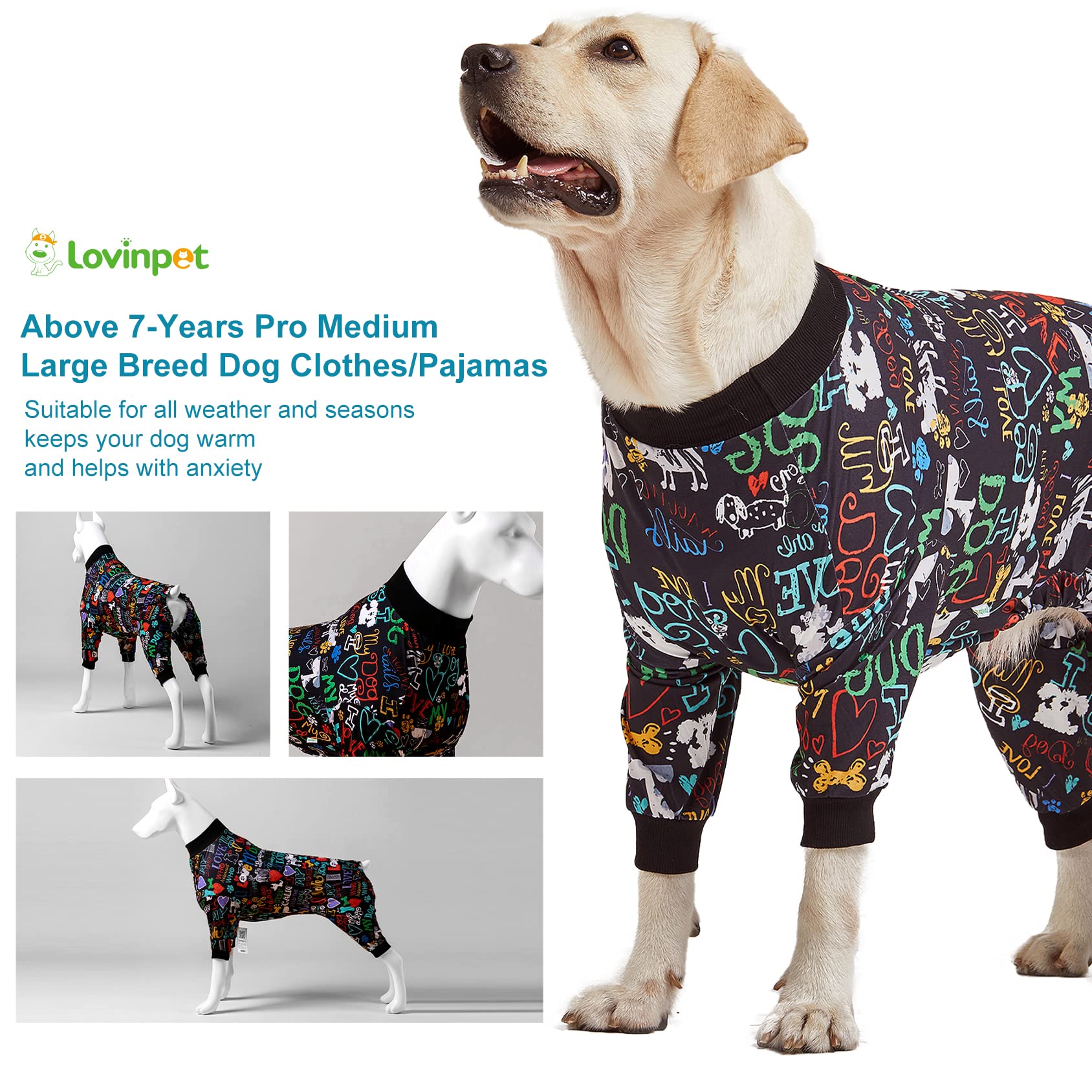 LovinPet large-dog anxiety relief through snug, comforting design.