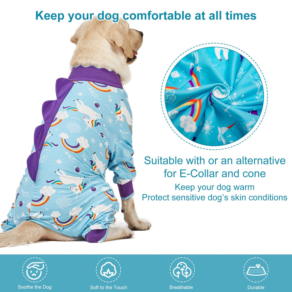 LovinPet large dog pajamas close-up of soft cotton-poly blend for breathable all-season wear.