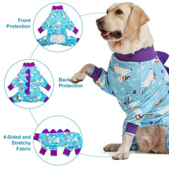 LovinPet large dog pajamas with starlight rainbow wild horse prints for eye-catching style.
