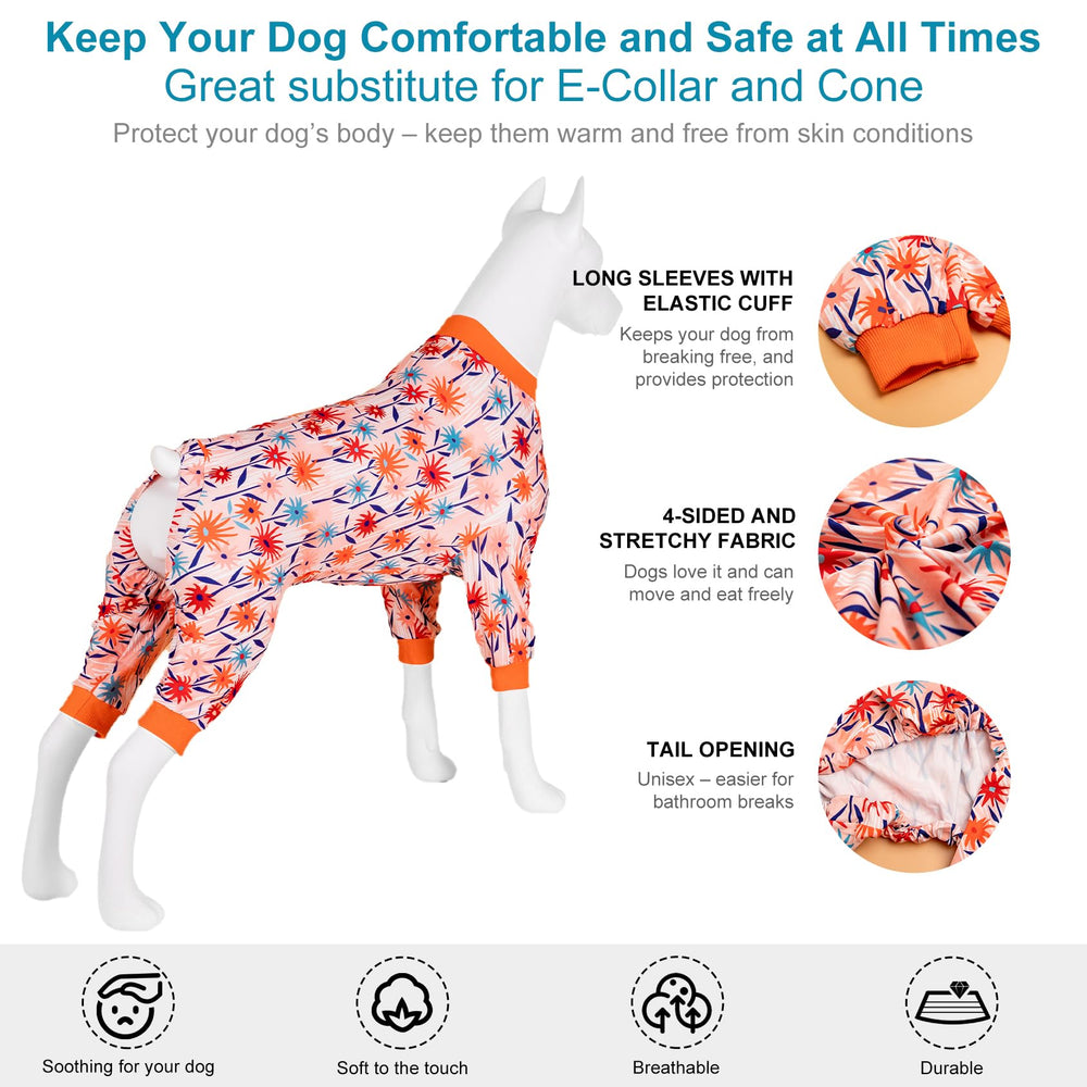 LovinPet large dog pajamas stretchy comfy fabric ensure easy on/off.