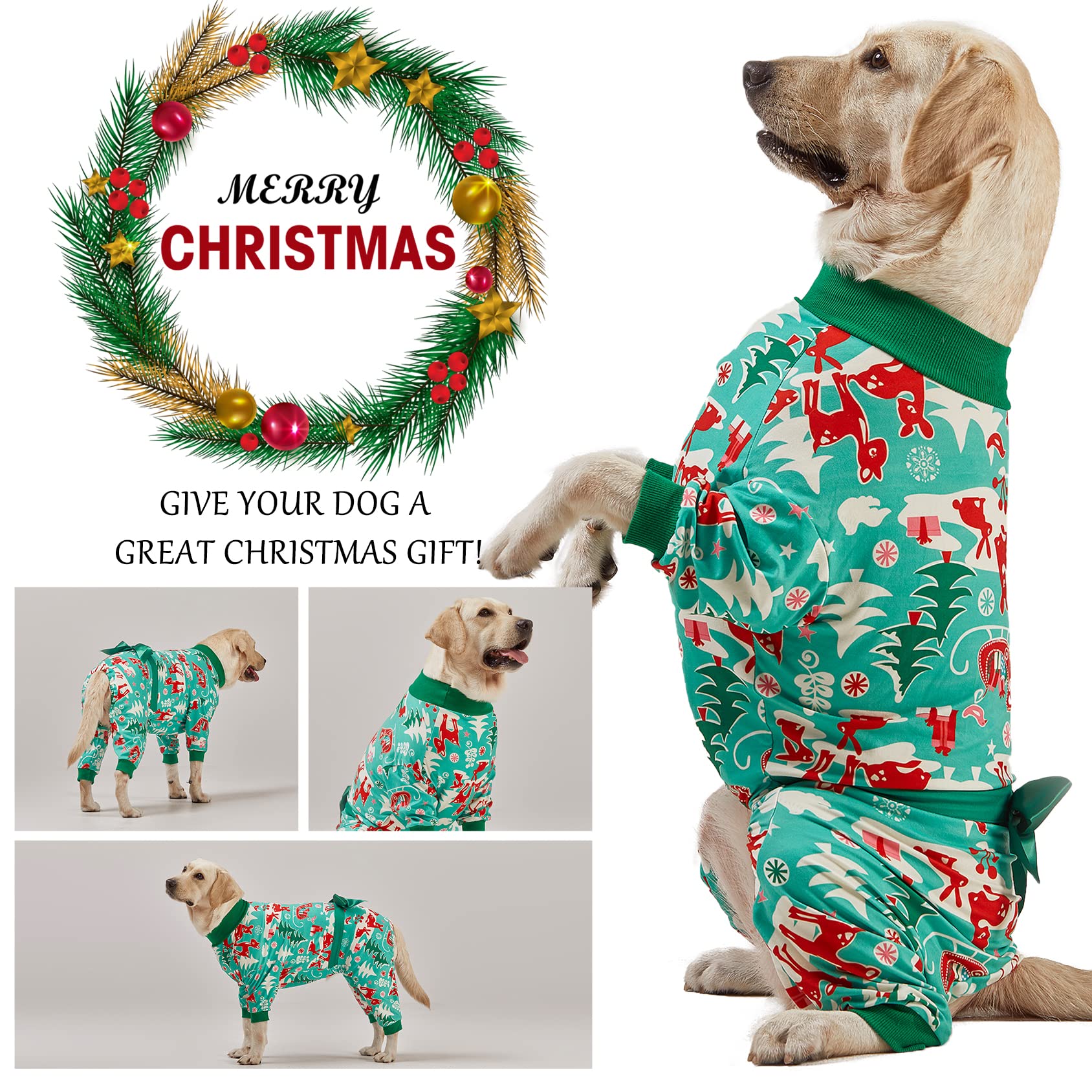 LovinPet packaging-ready large dog pajamas showing comfortable fit and seasonal style