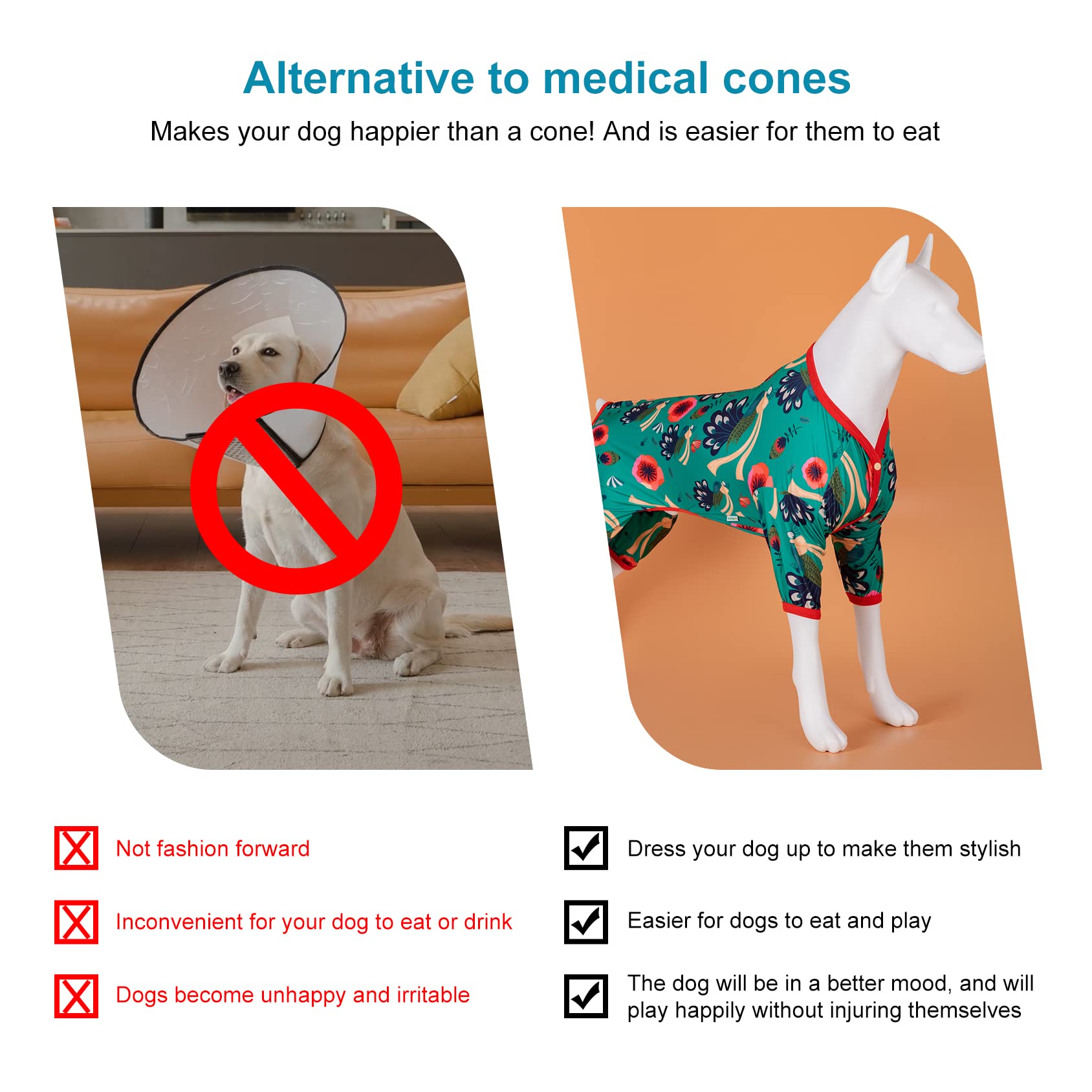 LovinPet pajamas protective recovery use for post-surgery care and comfort