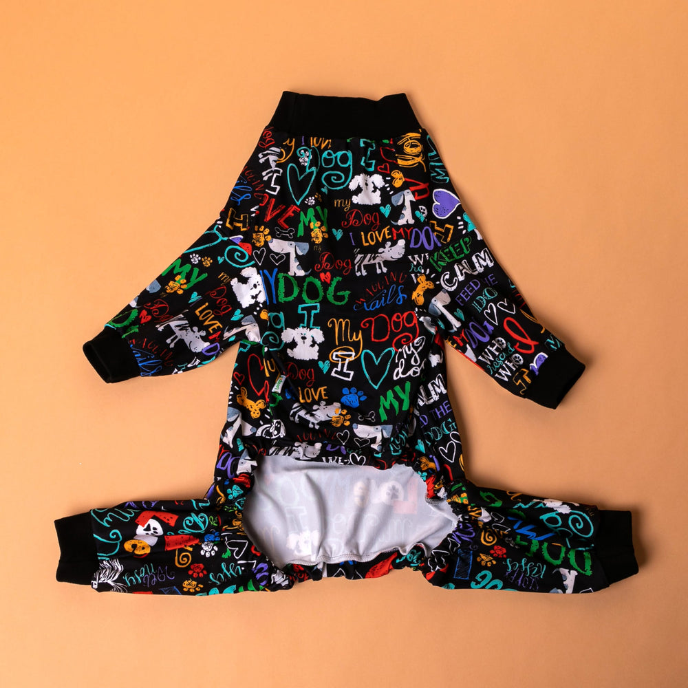 LovinPet pajama sizing guide-friendly fit for XL and large breeds.