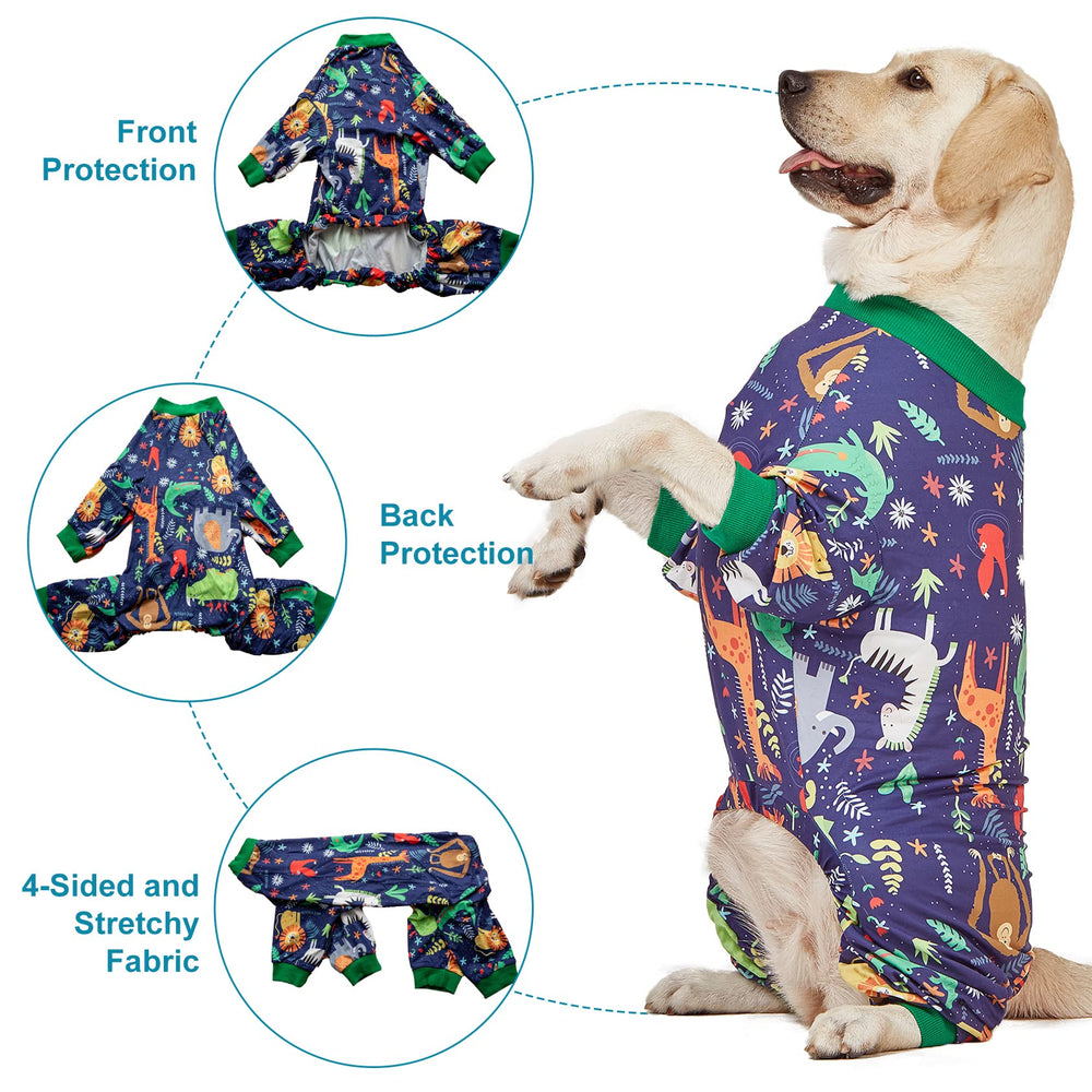 LovinPet pijama de recuperación para perro grande, cobertura total para mantener calor.