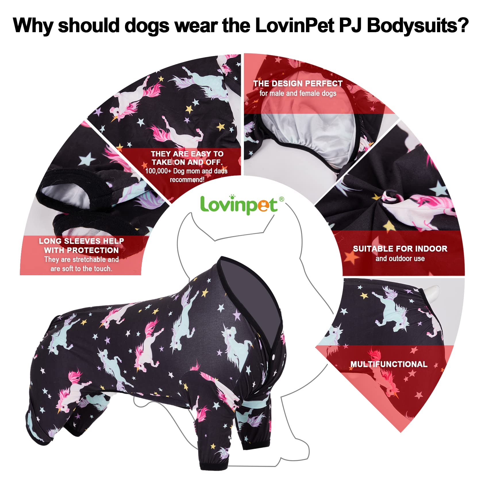 Pijama LovinPet para perros XL, recuperación suave para días de descanso.