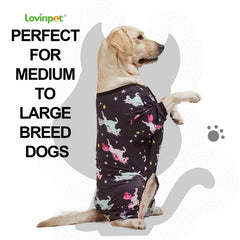 LovinPet pijama para perros XL, tejido 65% algodón 35% poliéster, cómodo.
