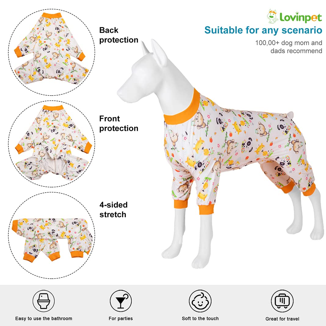 White animal print and comfy fit on LovinPet Pitbull Mix Pajamas.