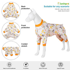 White animal print and comfy fit on LovinPet Pitbull Mix Pajamas.