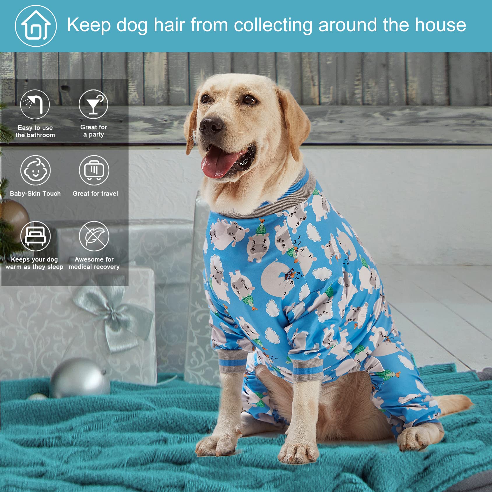 LovinPet Pitbull Outfit, pijama diario todo el año ligero y cómodo