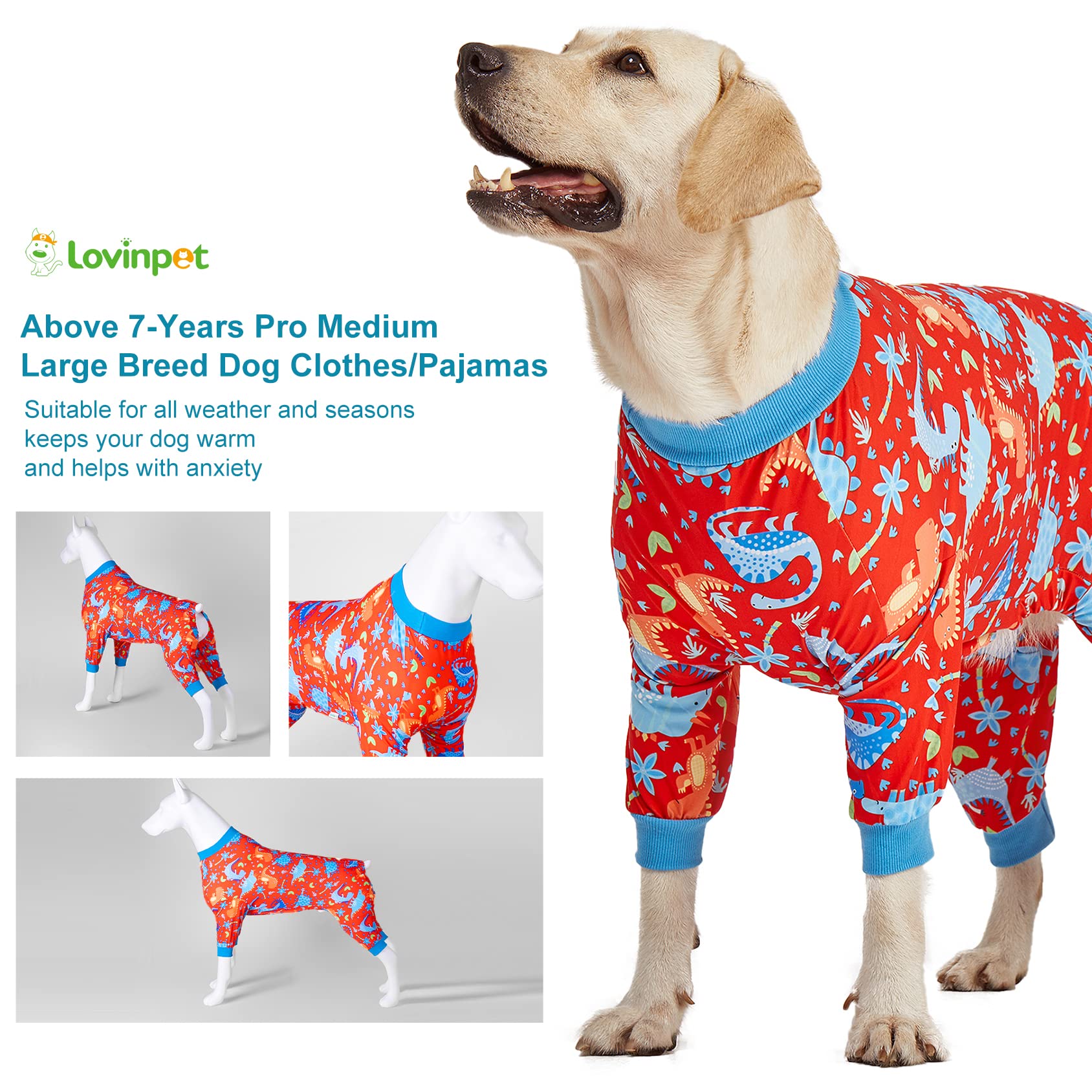 LovinPet pitbull pajamas easy-on-off design for quick changes on busy days.