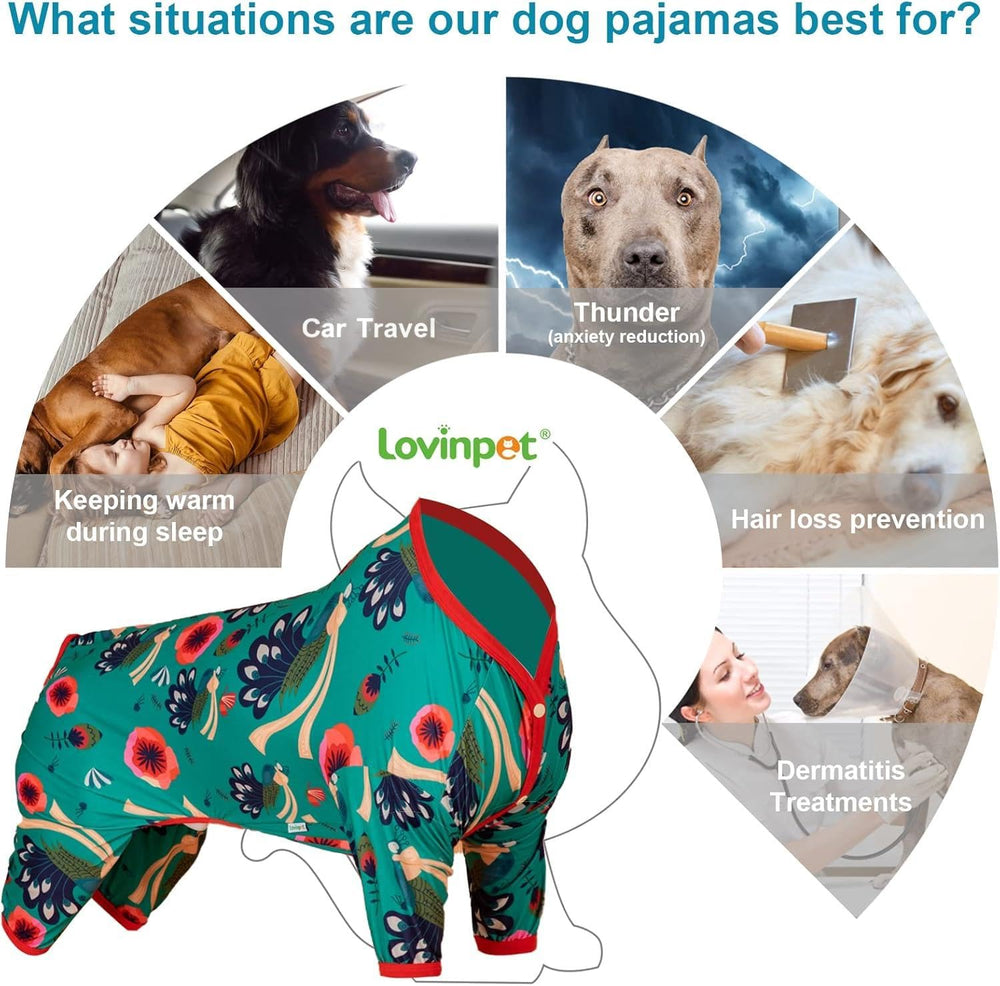 LovinPet pitbull pajamas long-sleeve dog wear for all-season use