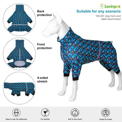 LovinPet PJS dog jumpsuit easy-on-off design for quick dressing and stress-free routines.