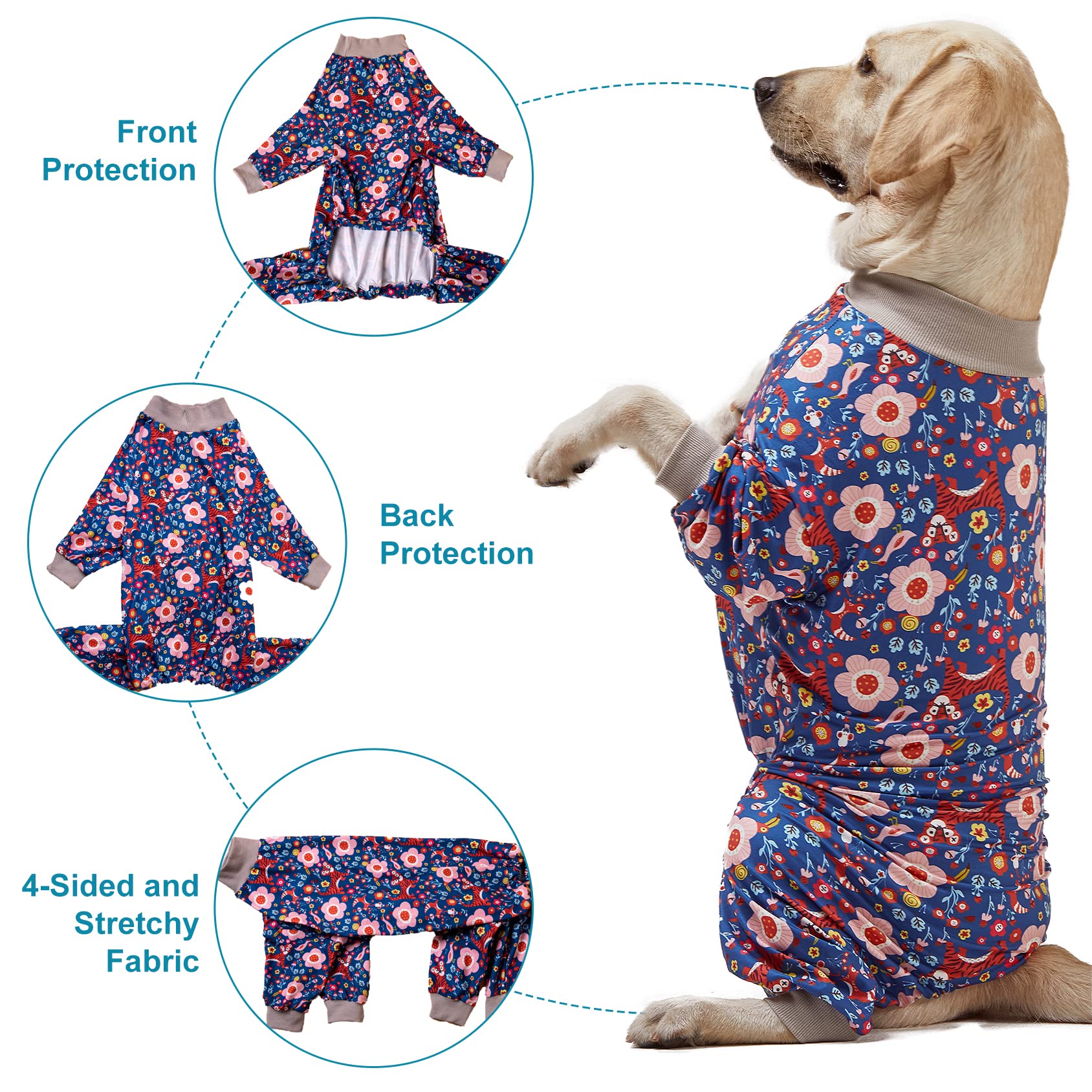 LovinPet PJS para perro grande, opción suave sin cono.