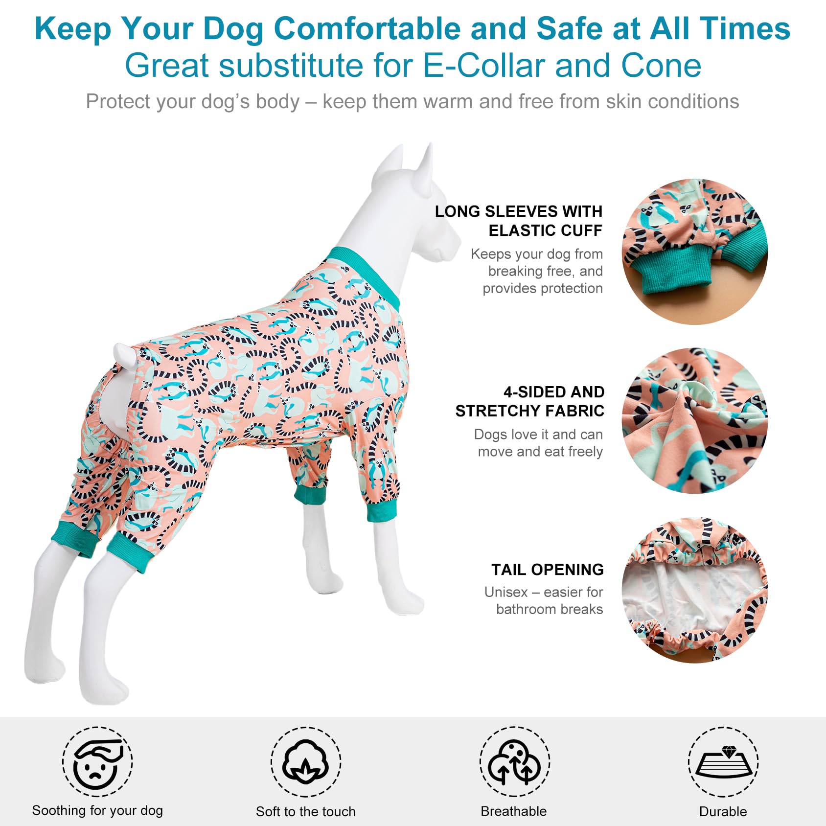 LovinPet PJS summer-wear lifestyle shot emphasizes breathable material for hot days.