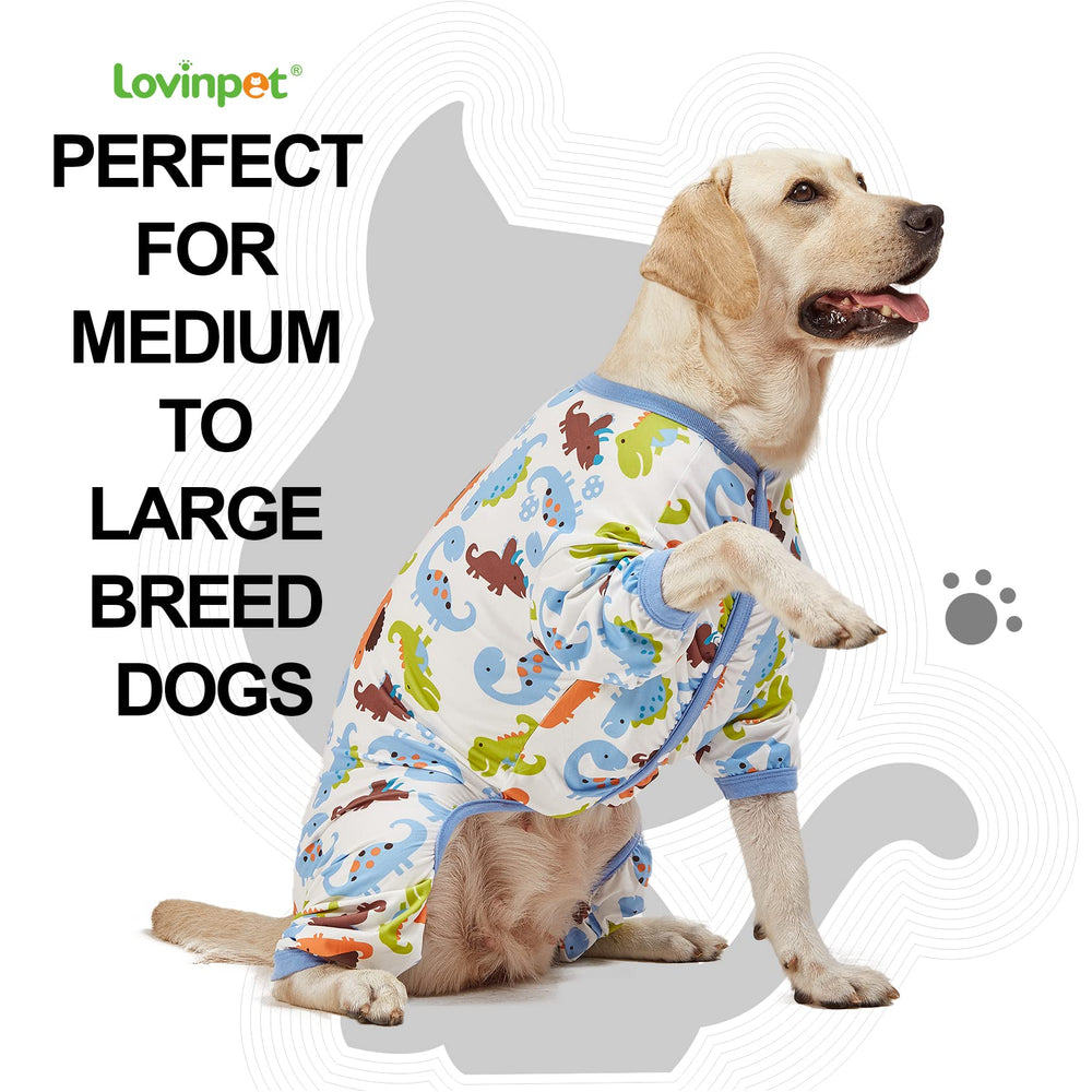 LovinPet post-surgery dog pajamas offering full abdominal coverage