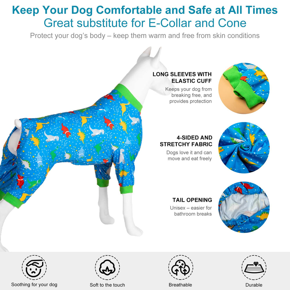 LovinPet post-surgery onesie worn during outdoor walks for daily protection and comfort.