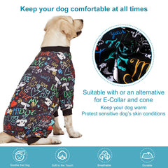 LovinPet post-surgery shirt on dog demonstrates protective layer during recovery.