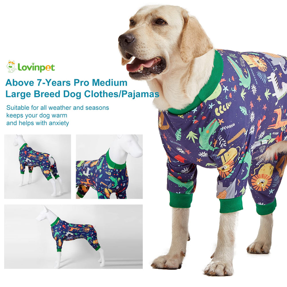 LovinPet solución para dueños: pijama cómodo para perro grande y seguro.