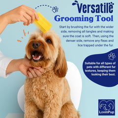 LovinPup kitten brushing scene showcases easy grooming for small coats.