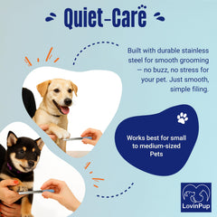 LOVINPUP durable stainless steel nail file withstands regular grooming sessions.