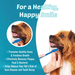 LOVINPUP two brush heads reach large and small teeth for thorough cleaning