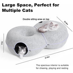 LovIntry cat tunnel entrance holes invite chasing games and interactive fun with your cat.