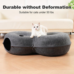 LovIntry cat tunnel 12 toy balls for chasing and hunting-style play
