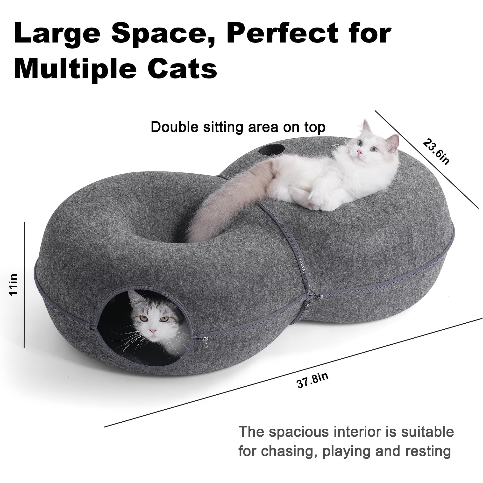 LovIntry cat tunnel top rest area view showcasing cozy perch for naps