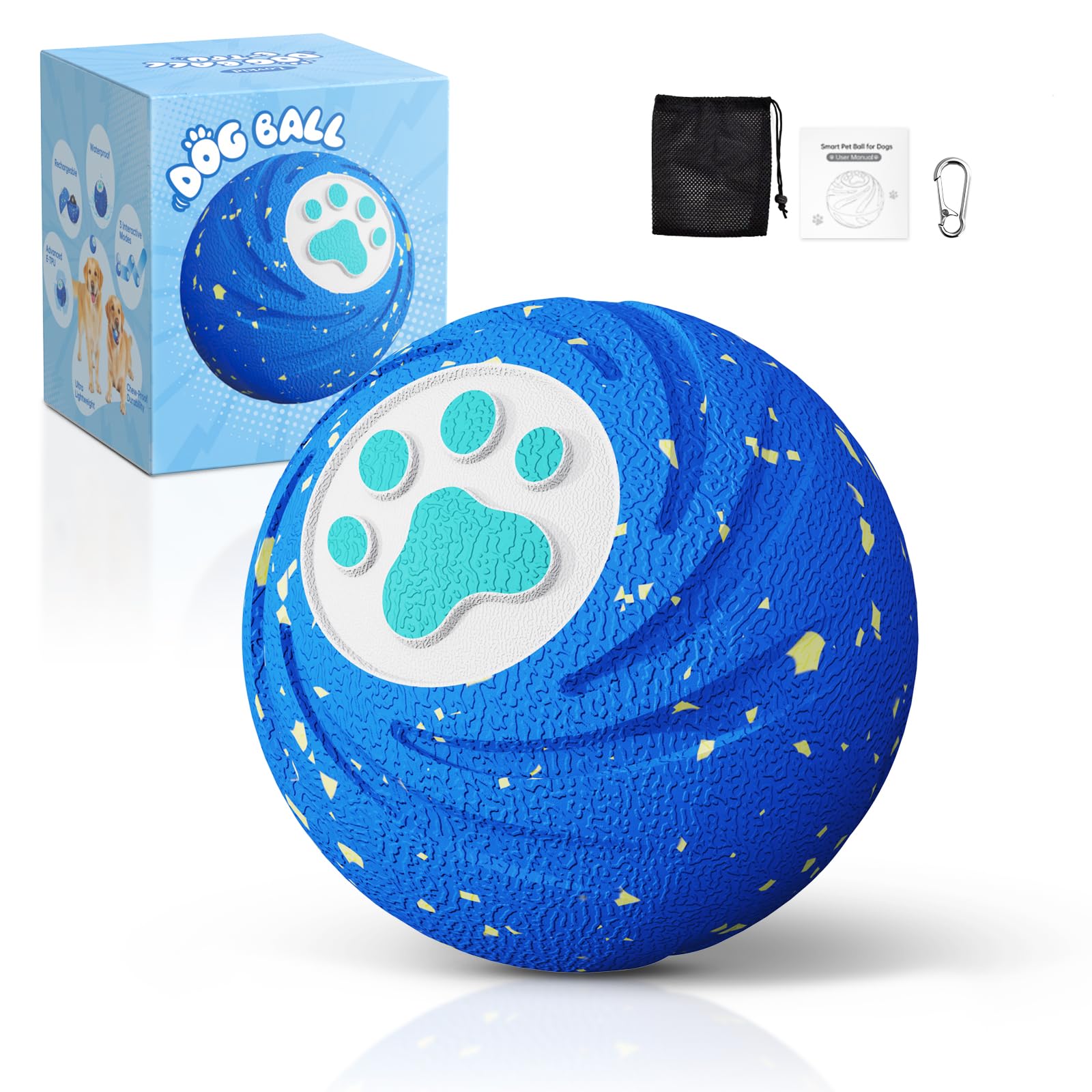Lovkid ball etpu closeup highlights chew-resistant durability for aggressive chewers.