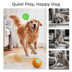 Lovkid Smart Interactive Dog Toy durable E-TPU material close-up emphasizes chew resistance during active play.
