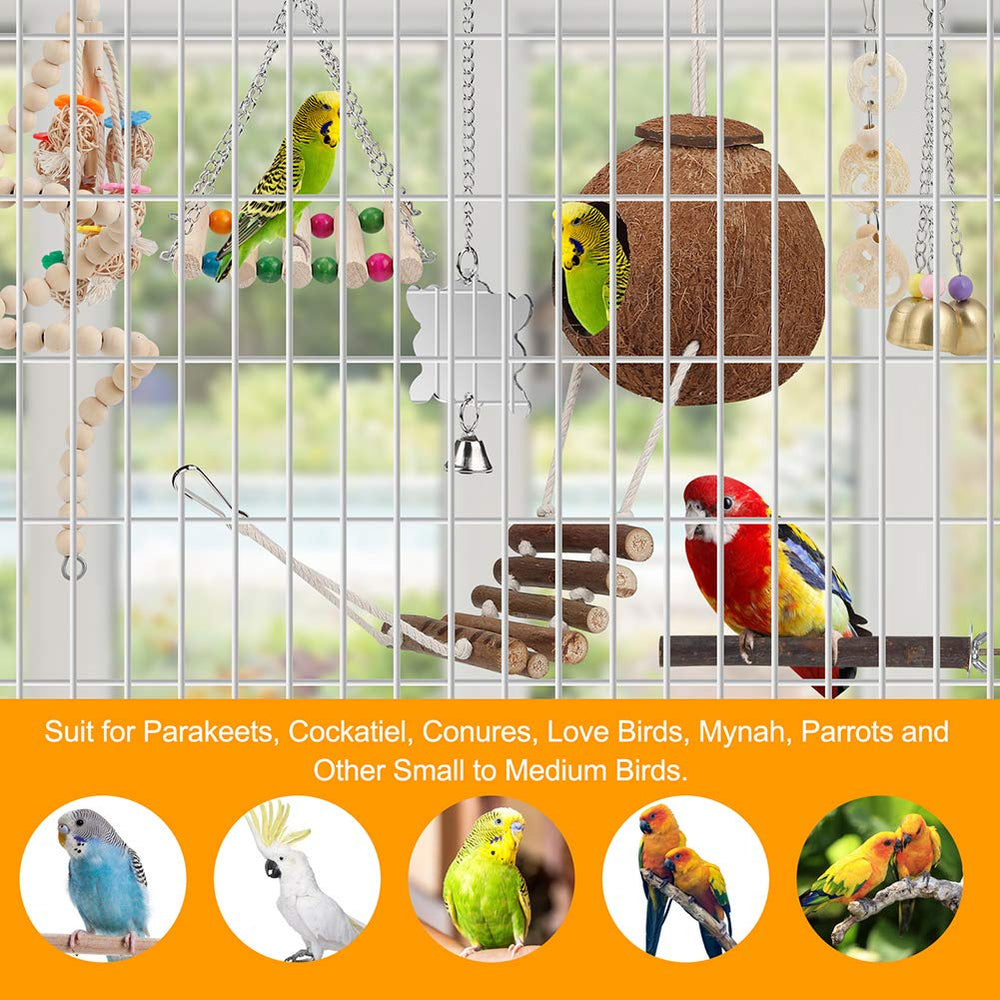 lovyoCoCo bird chew toys set — durable natural materials for beak wear and enrichment
