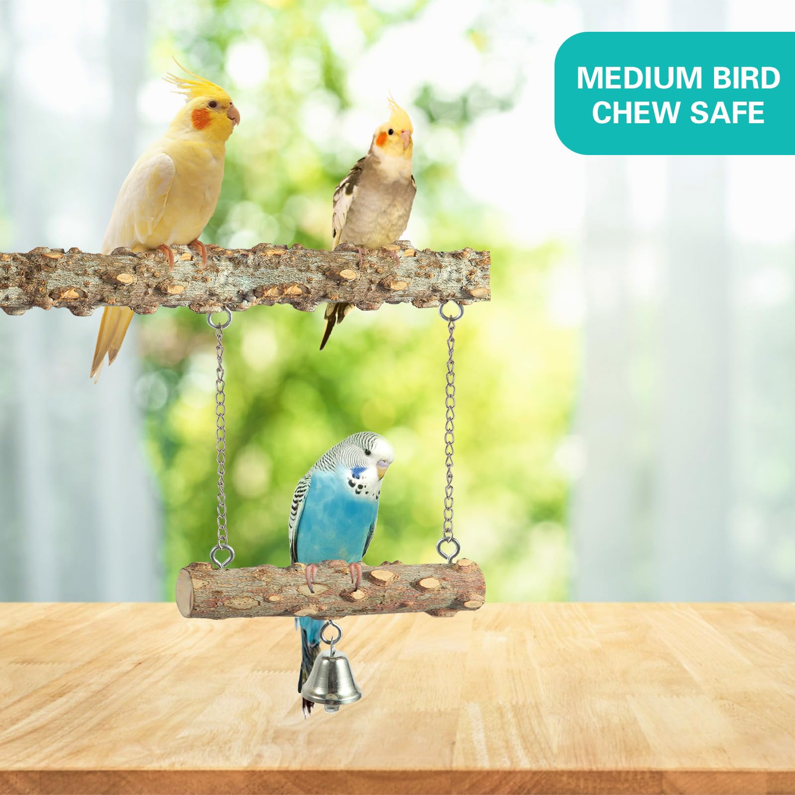 lovyoCoCo birds using perches showcases active climbing and beak conditioning.
