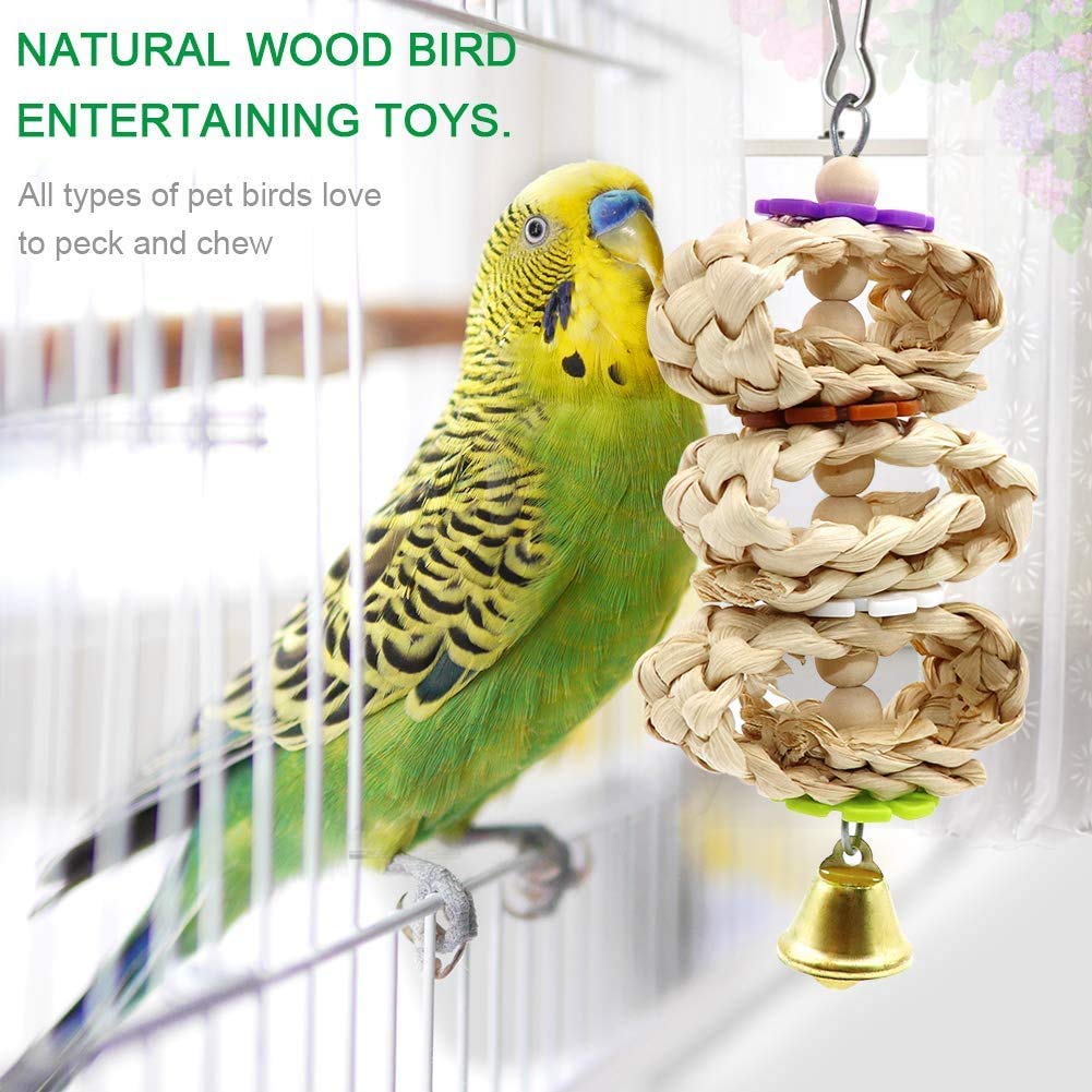 lovyoco bird toy set multi function nine piece enrichment