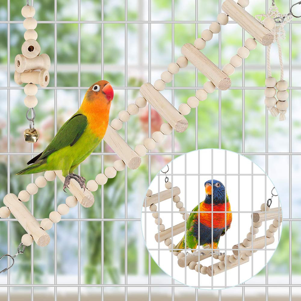lovyoco parrot perch stand safe wooden resting and chewing