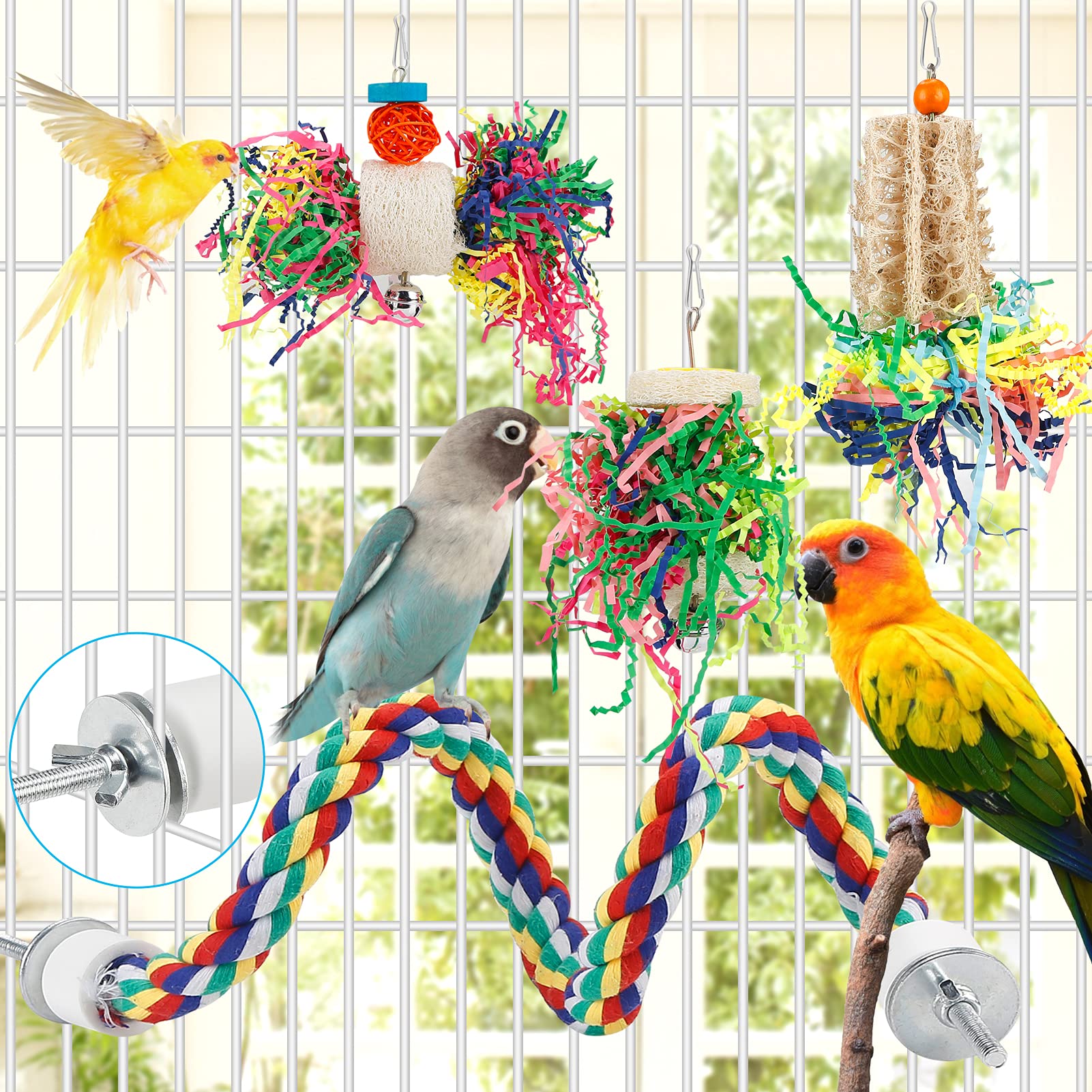 lovyoCoCo-rattan-ball-treat-hidden-toy demonstrates treat hiding and easy refills.