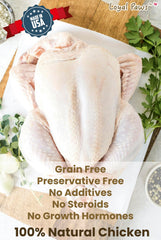 Loyal Paws Chicken Strips bag closeup highlights USA made chicken jerky with no fillers.