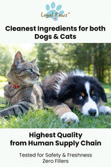 Loyal Paws Chicken Strips single ingredient label communicates transparency you can trust.