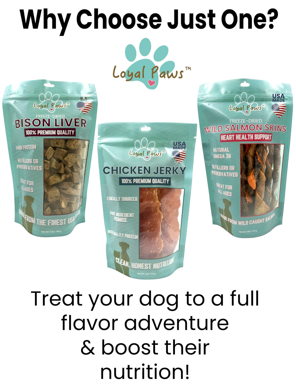 Loyal Paws Chicken Strips USA made small batch is crafted with care.