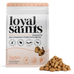 Loyal Saints freeze-dried turkey-salmon nuggets for protein-rich meals