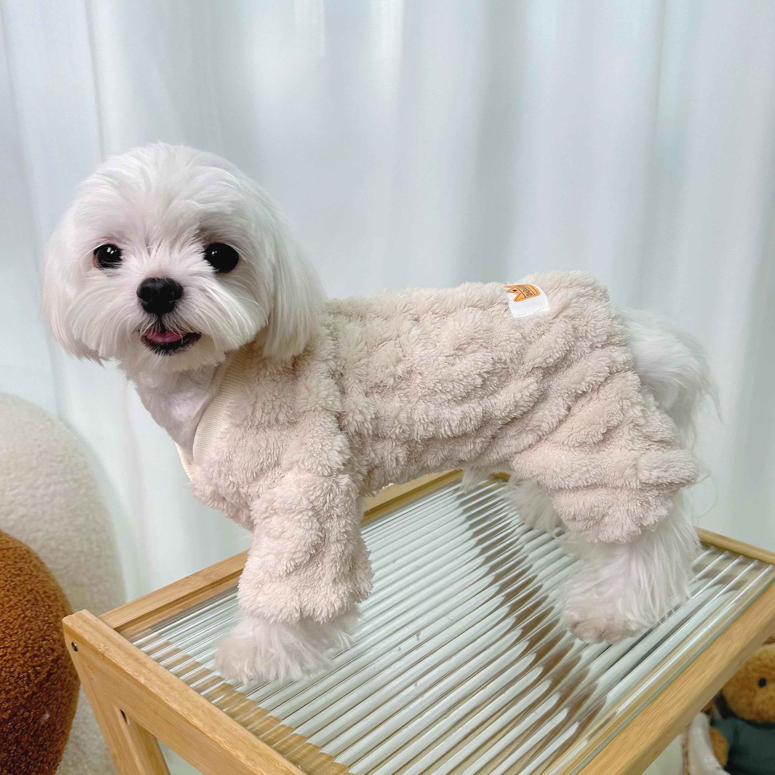 Loyanyy plush dog pajamas belly cut for easy potty breaks