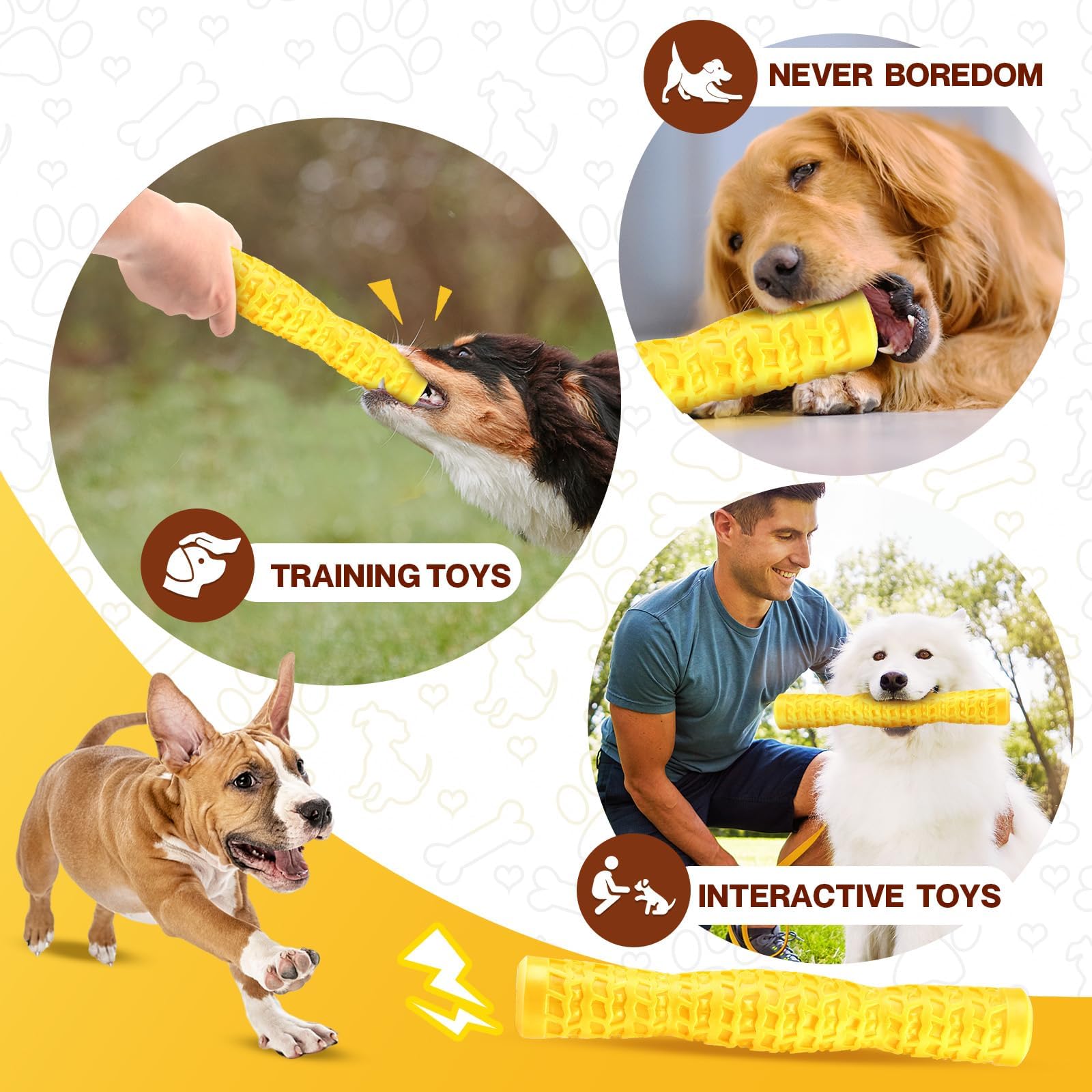 LOYEE all-breeds chew toy fits dogs of every size for safe, engaging play