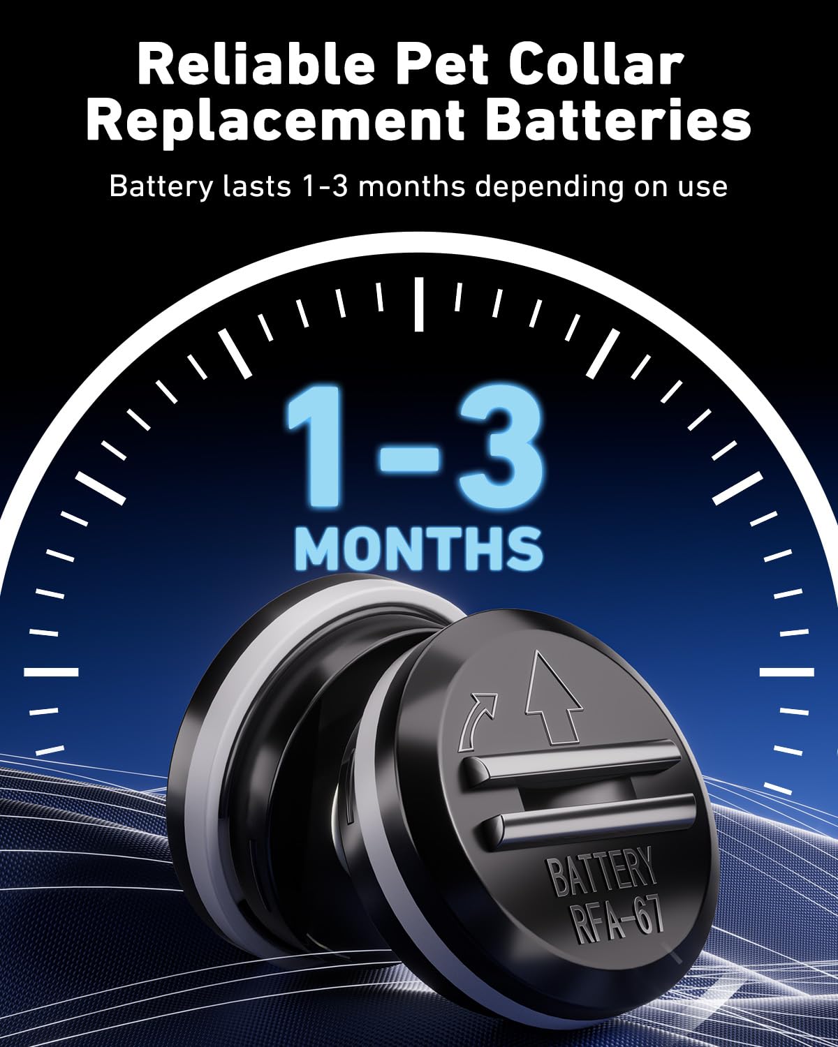 LP RFA-67D-11 battery pack with durable replacement for collars.
