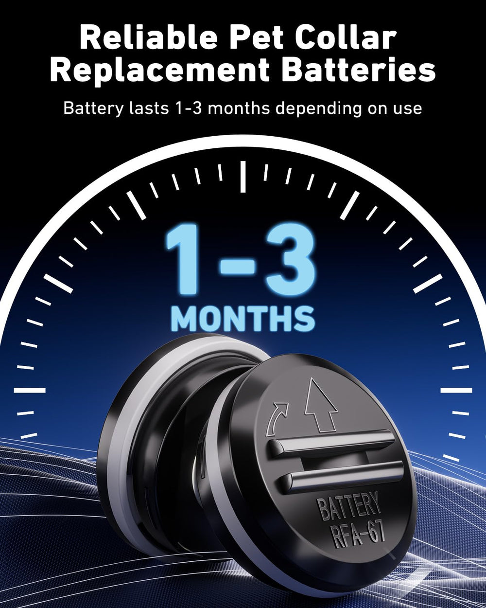 LP RFA-67D-11 battery pack with durable replacement for collars.