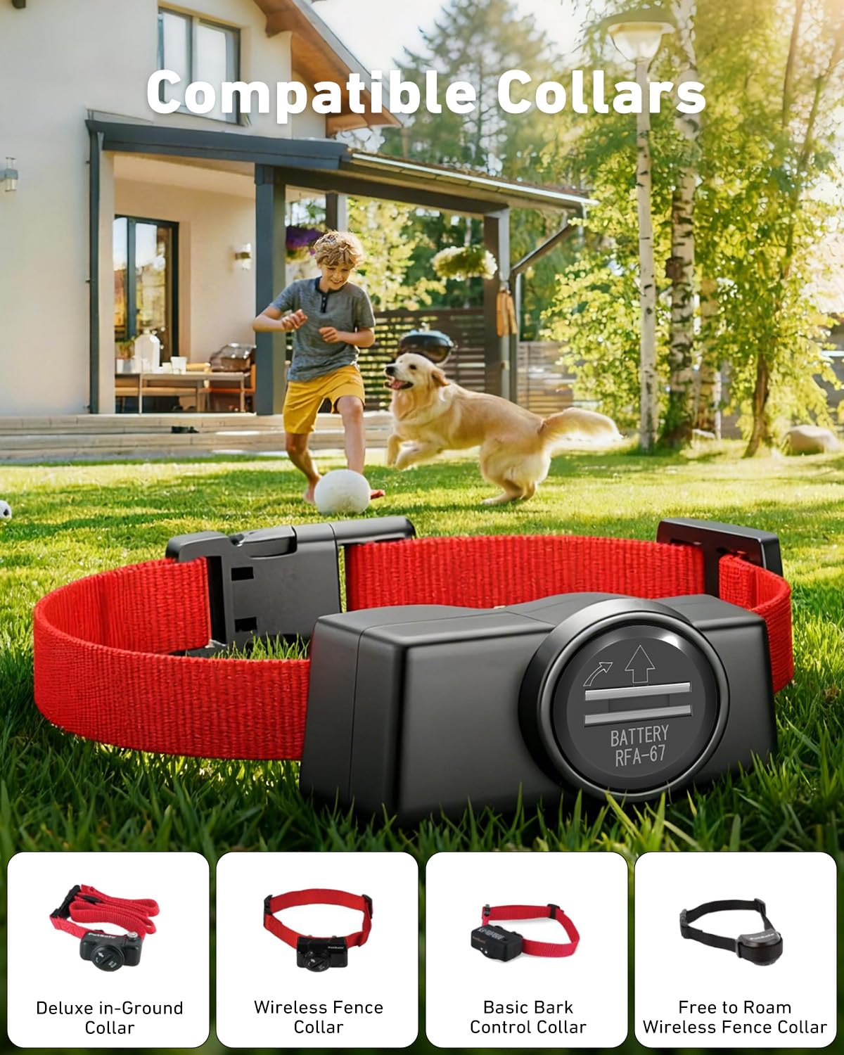 LP RFA-67 waterproof battery supports outdoor play.