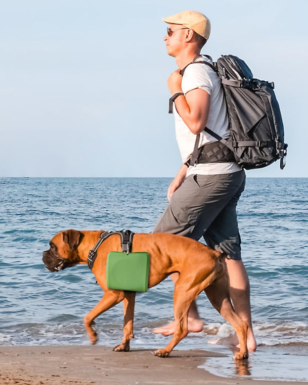 LPFLASAT portable feeding bowl supports camping and travel with pets.