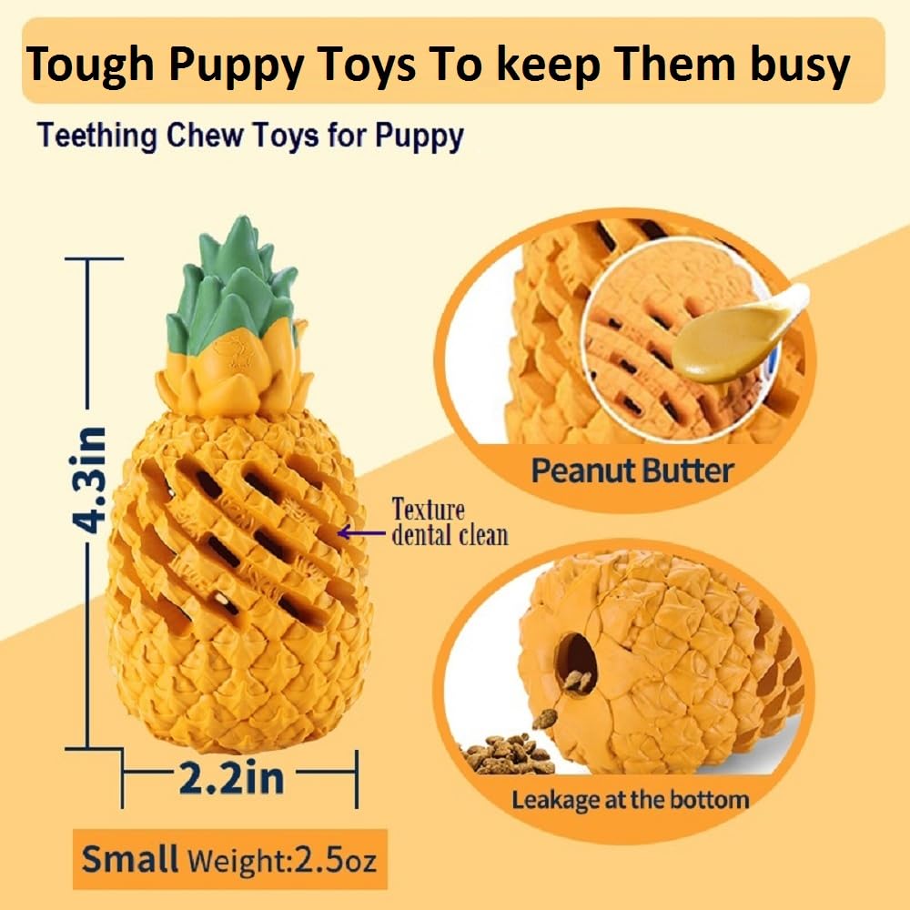 LPHSNR pineapple-design chew toy — inviting aroma motivates safe chewing and play