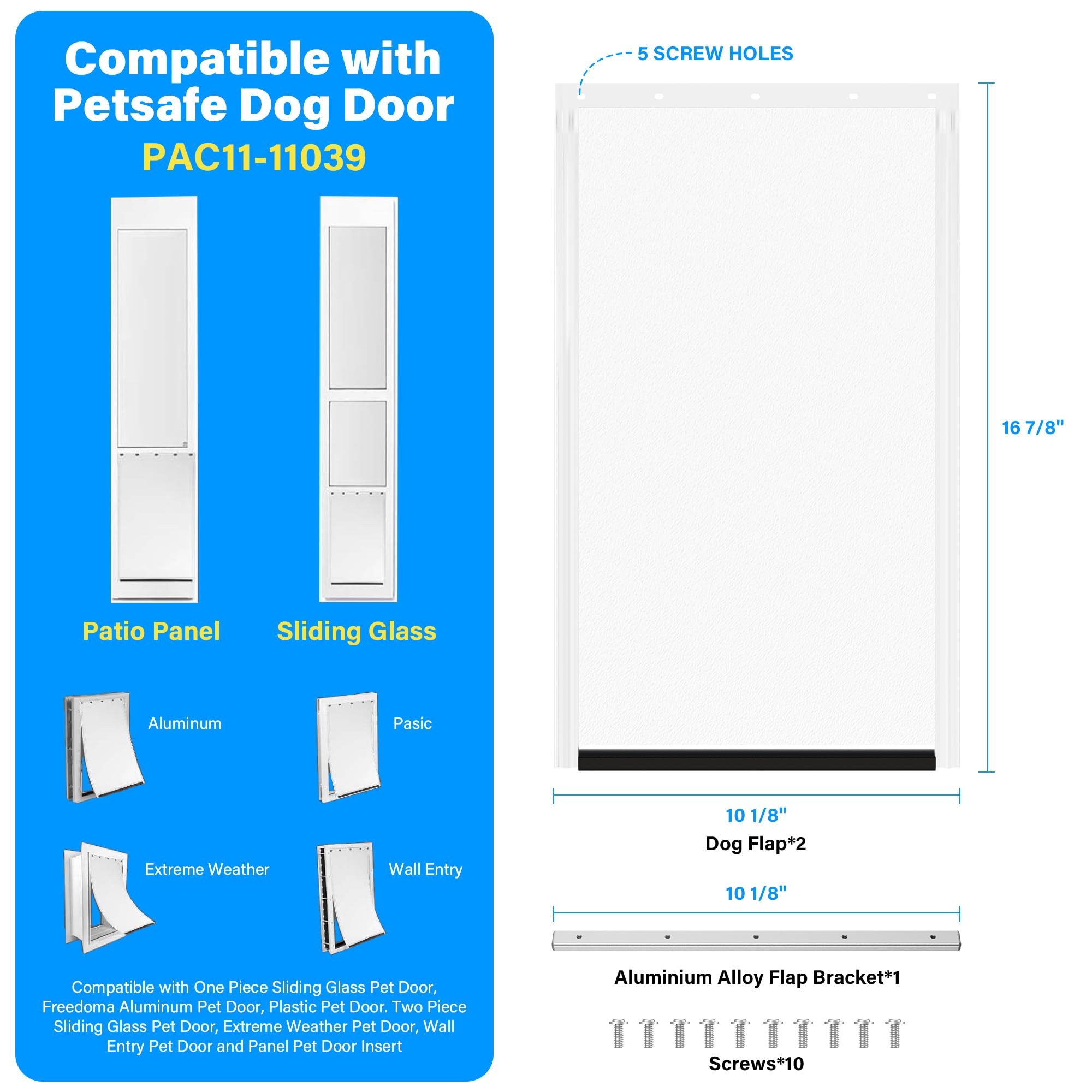 LPLSWYB frosted transparent two-pack flaps close-up showing visibility and fit